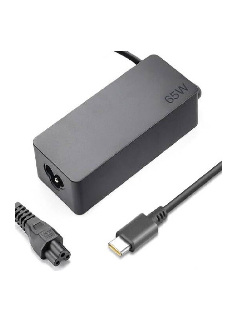 Replacement Type-C Laptop Charger, 65W AC Power Adapter, Compatible With Laptops With USB Type C Charging Input, Lenovo, HP, Dell, Samsung, Acer And More | Type-C Laptop Charger - Image 1
