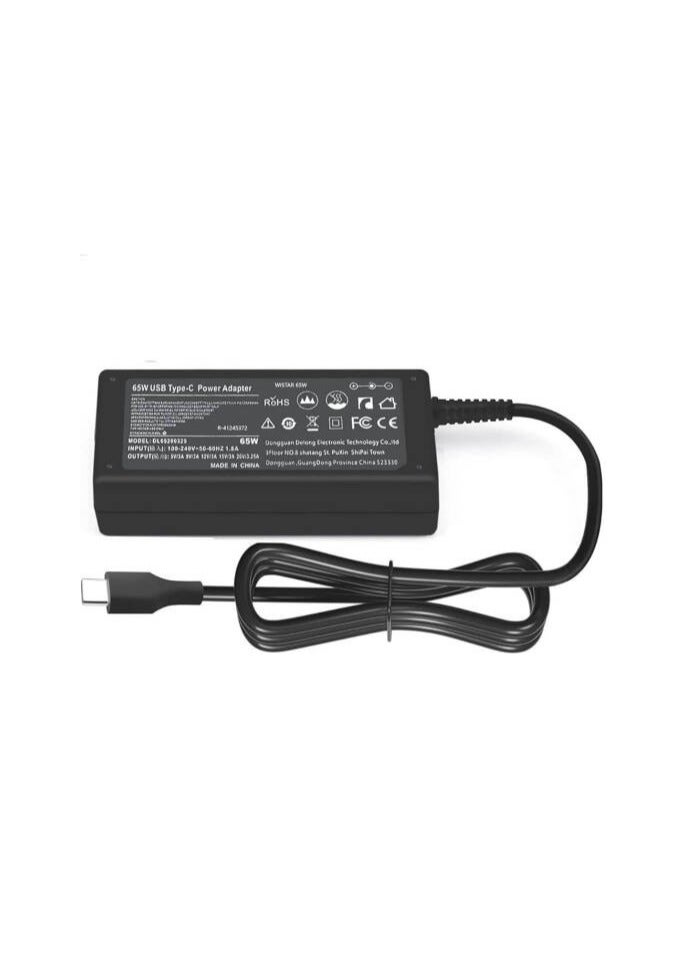 Replacement Type-C Laptop Charger, 65W AC Power Adapter, Compatible With Laptops With USB Type C Charging Input, Lenovo, HP, Dell, Samsung, Acer And More | Type-C Laptop Charger - Image 3