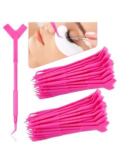 Patelai 100 Pieces Y Shape Eyelash Lift Tool Eyelash Brush Lash Lift Perm Lash Lift Tool Y Shape Eyelash Brush for Eyelash Extension Supplies Makeup Tool  - Image 1
