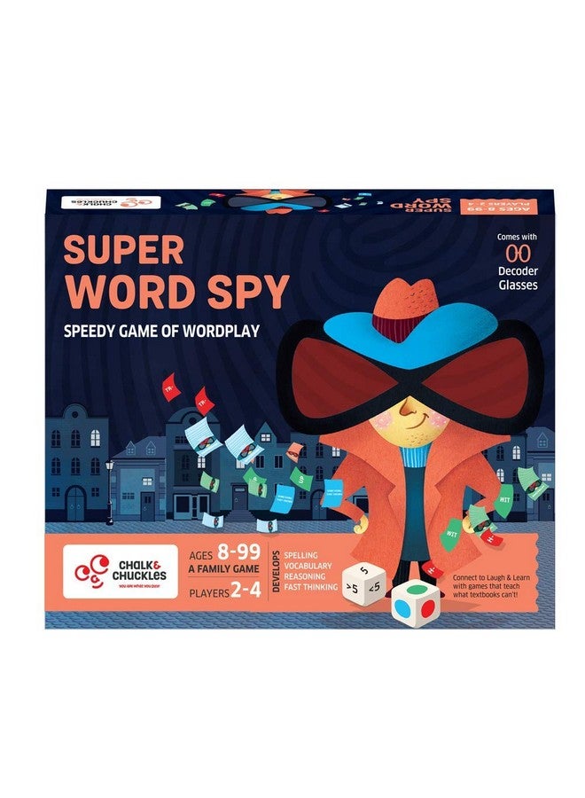 Chalk and Chuckles Super Word Spy - Fun Family Word Game, Kids and Adults Age 8 and Up (8-99 Yrs), Educational Board Games for Girls, Boys 10 Years,color multi - Image 1