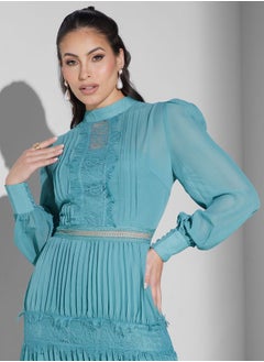 True Decadence High Neck Pleated Dress  - Image 3