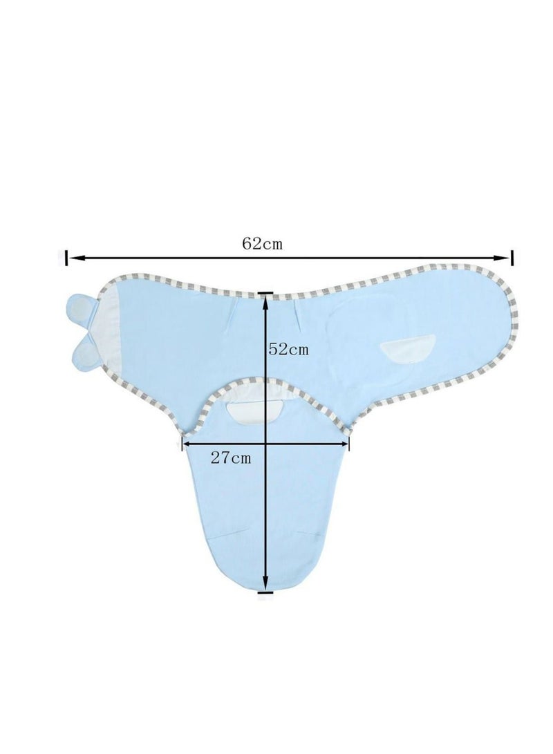 Newborn Baby Anti-startle Wrap Towel Baby Wrap Blanket Cotton Baby Fetal Cap + Sleeping Bag 0-3 Months Rabbit Ear Cap Yellow - Image 2