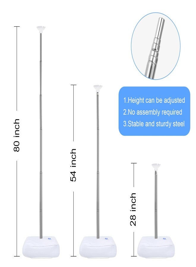 Lechay Balloon Column Stand Set of 4, 6.6ft Adjustable Balloon Stand kit with Base Telescopic for Baby Shower Wedding Birthday Graduation Party Decorations - Image 3
