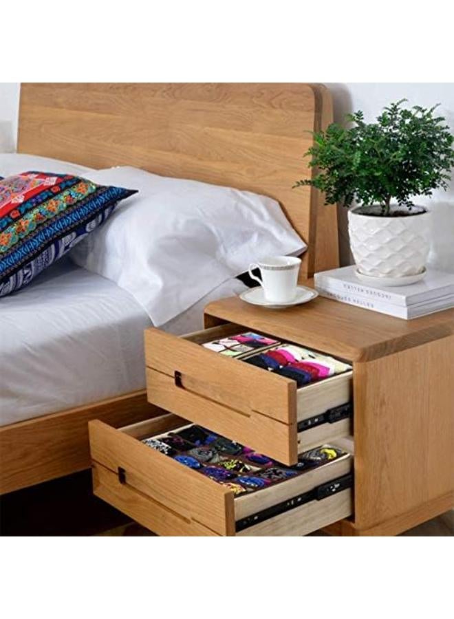 Drawer Organizer Foldable Cabinet Underwear Storage Box Closet Dresser Divider Basket Bins For Storing Lingerie, Bra, Socks, Clothes, Ties And Belt(4Pc) - Image 4