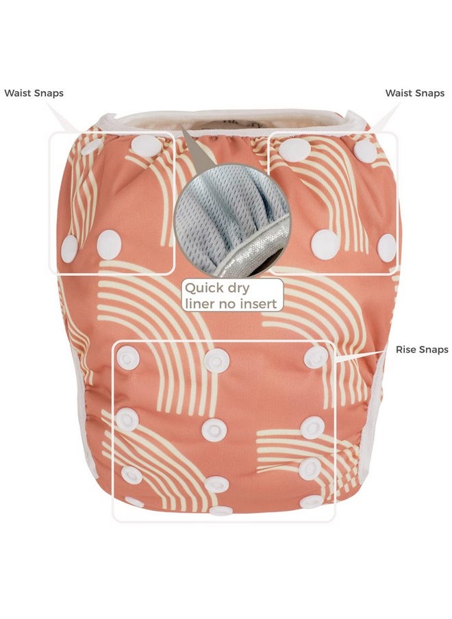 Nora's Nursery - Reusable Swim Diapers and Wet Bag - One Size Fully Adjustable - Tropical 3 Pack with Wet Bag by Nora's Nursery - Image 1