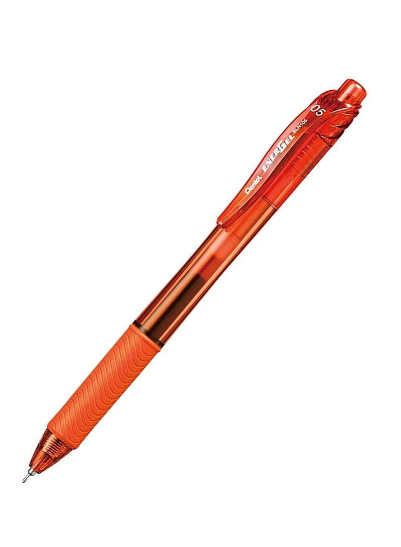 Pentel 4-Piece Energel Gel Ink Pen 0.5mm Tip Orange Ink - Image 2