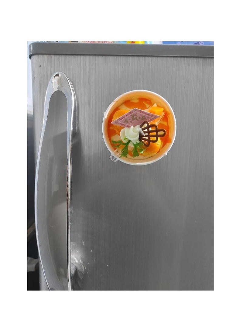 3D Real Resin Home Accessories Fridge Magnetic Stickers Fake Ice Cream Cup Magnetic Sticker Fridge Food Refrigerator Sticker Cute Magnetic Shapes (Ice Cream) - Image 1