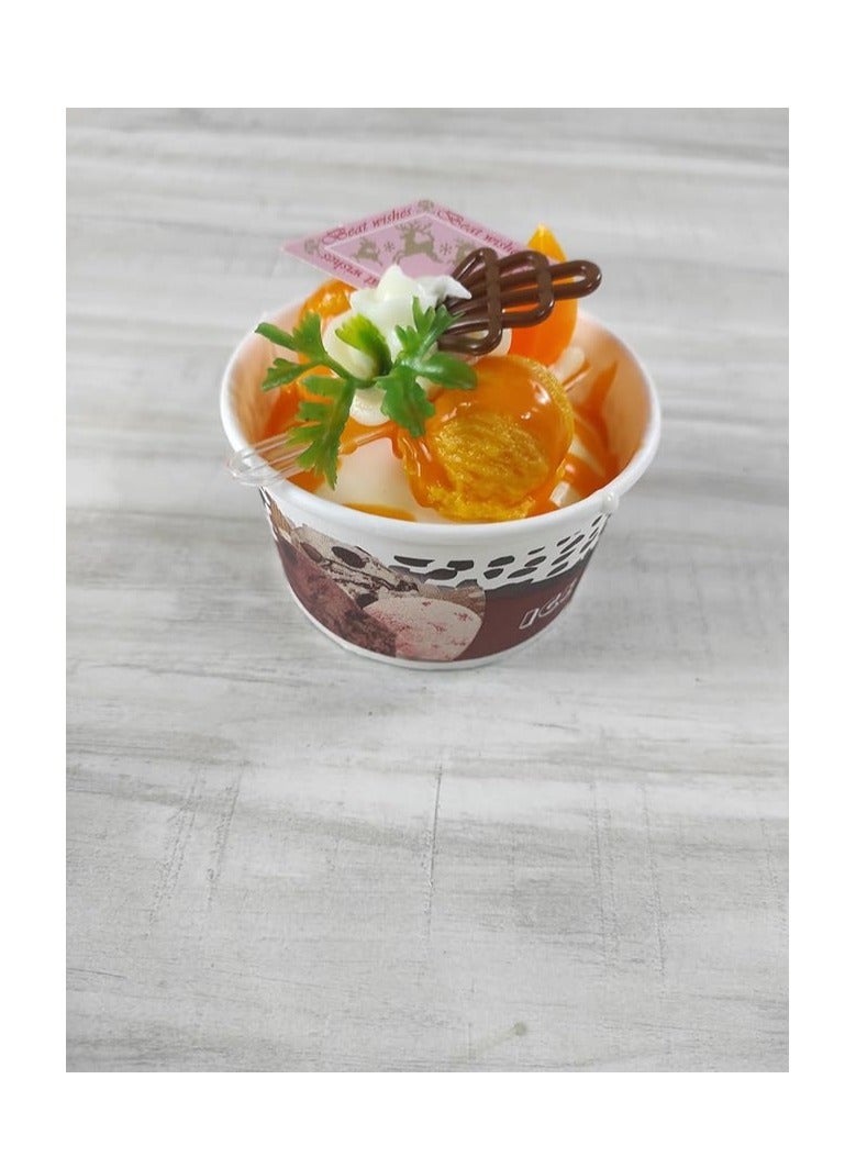 3D Real Resin Home Accessories Fridge Magnetic Stickers Fake Ice Cream Cup Magnetic Sticker Fridge Food Refrigerator Sticker Cute Magnetic Shapes (Ice Cream) - Image 4