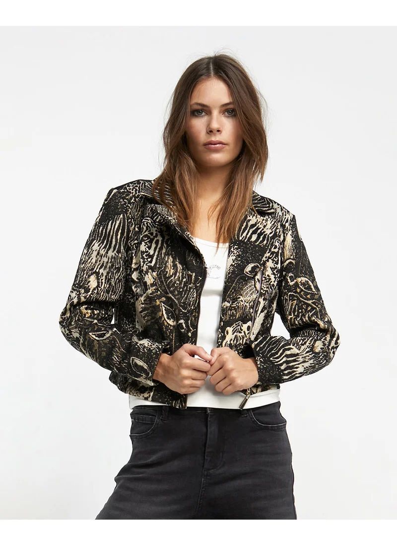 Lola Casademunt Animal print jacquard jacket