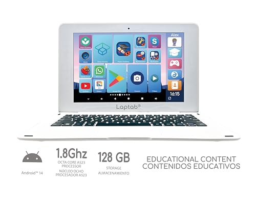LEXiBOOK LAPTAB 10, Laptop with Touch Screen, Designed for The Whole Family, Educational and Fun Content, Powered by Android™, Parental Control, Ultra Thin and Light, LT10EN - Image 2