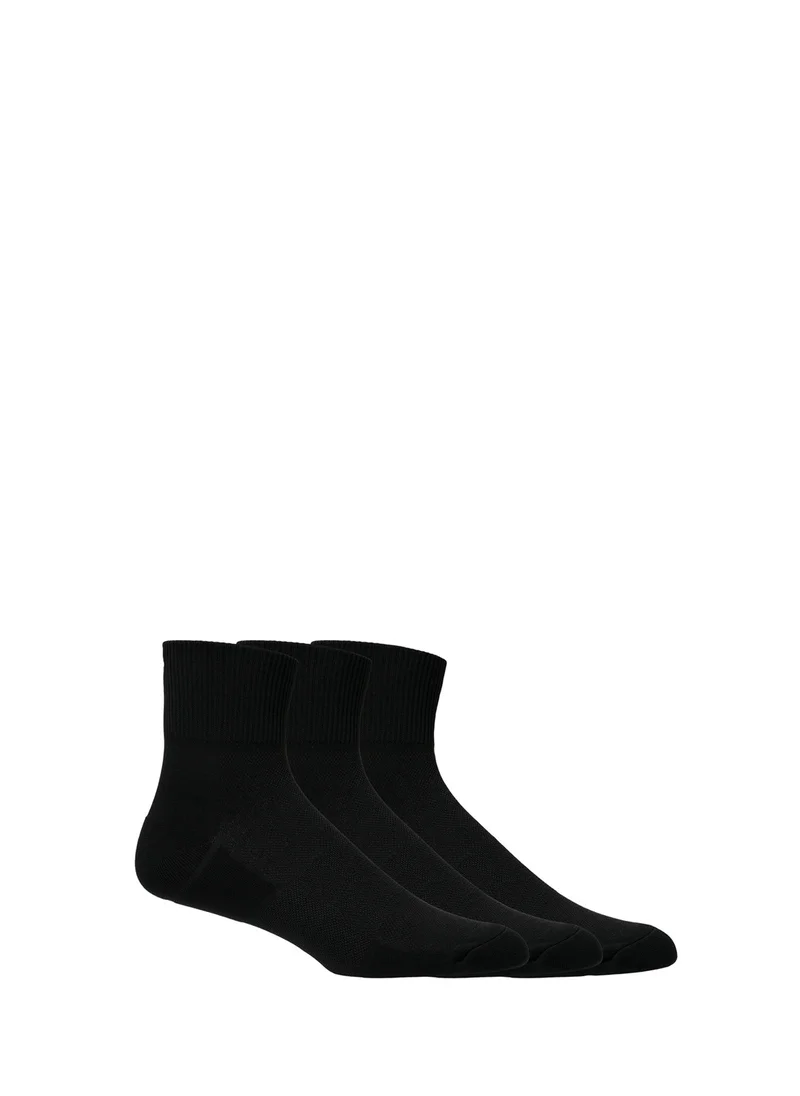 asics 3 Pack Running Quarter Ankle Socks