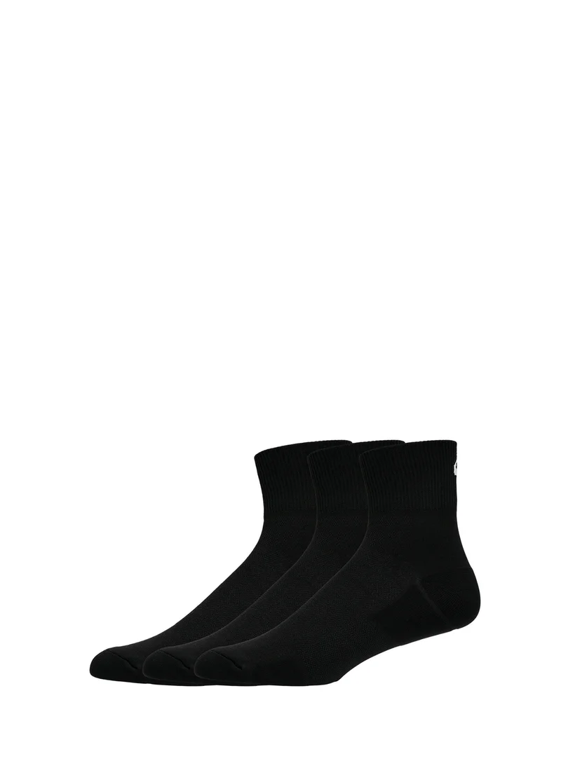 asics 3 Pack Running Quarter Ankle Socks