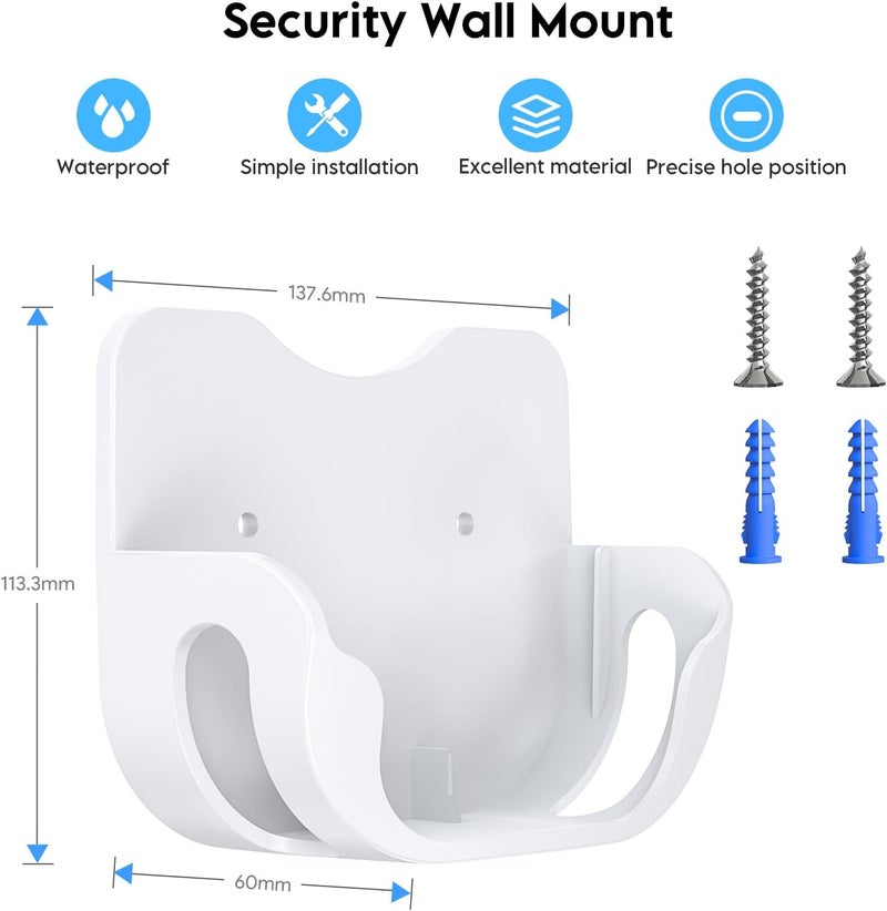XLTTYWL مجموعة تركيب الحائط من XLTTYWL® لموجه شبكة Wi-Fi 7 من eero 7، أبيض، 2 قطعة | تناسب جهاز eero 7 وموجه وموسع Wi-Fi 7، إدارة كابلات مخفية، تصميم موفر للمساحة، تركيب آمن على الحائط - Image 2