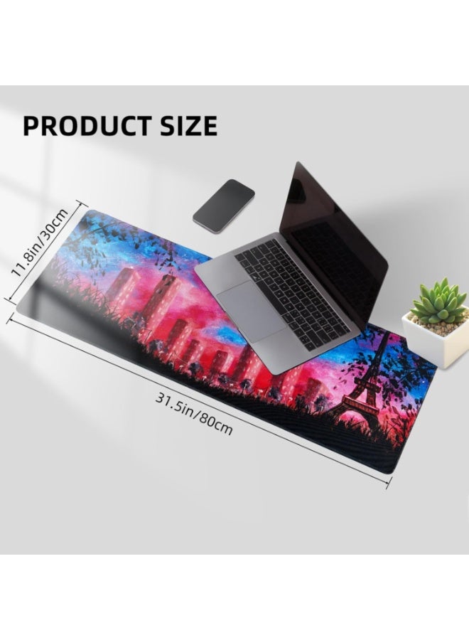 Large Gaming Mouse Pad, XL Desk Mat with Seamed Edges, Waterproof, Non-Slip Rubber Base, 70 cm x 30 cm x 2 mm Keyboard Pad, Big Mousepad - Image 5