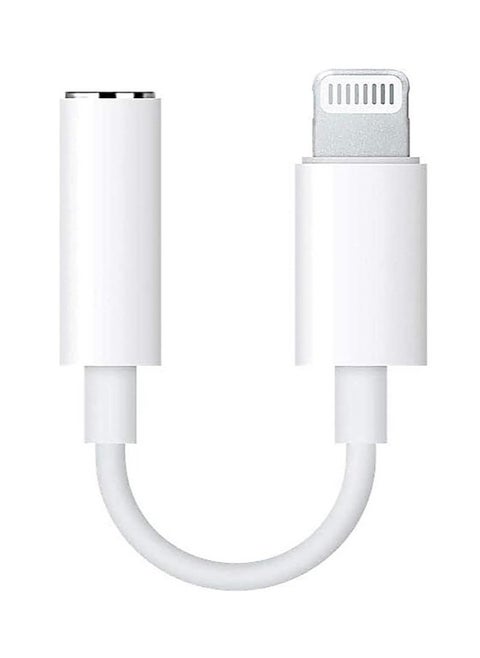 Lightning to 3.5mm Headphone Jack Adapter, Compatible with iPhone 13, 12, 11, Pro, XR, XS, Max, X, 8, 7, iPad - White
