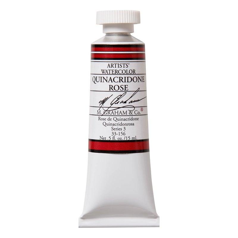 M. Graham & Co. M. Graham 1/2-Ounce Tube Watercolor Paint, Quinacridone Rose (33-156)