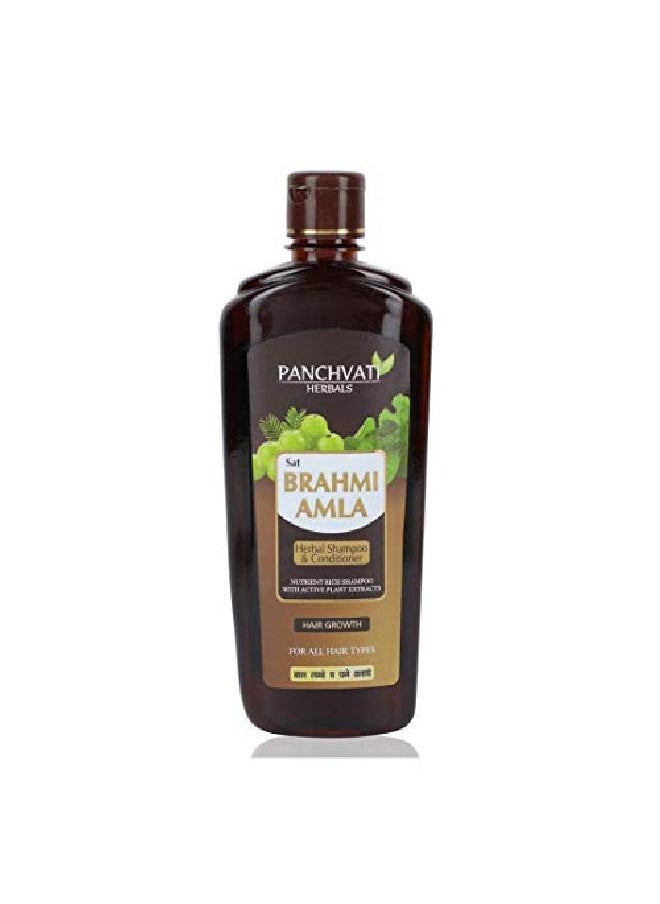 Panchvati Herbals Brahmi Amla Shampoo Promotes faster hair growth Reduces hair fall Avoids premature greying pack of 2 (Each 450 ml)  - Image 3