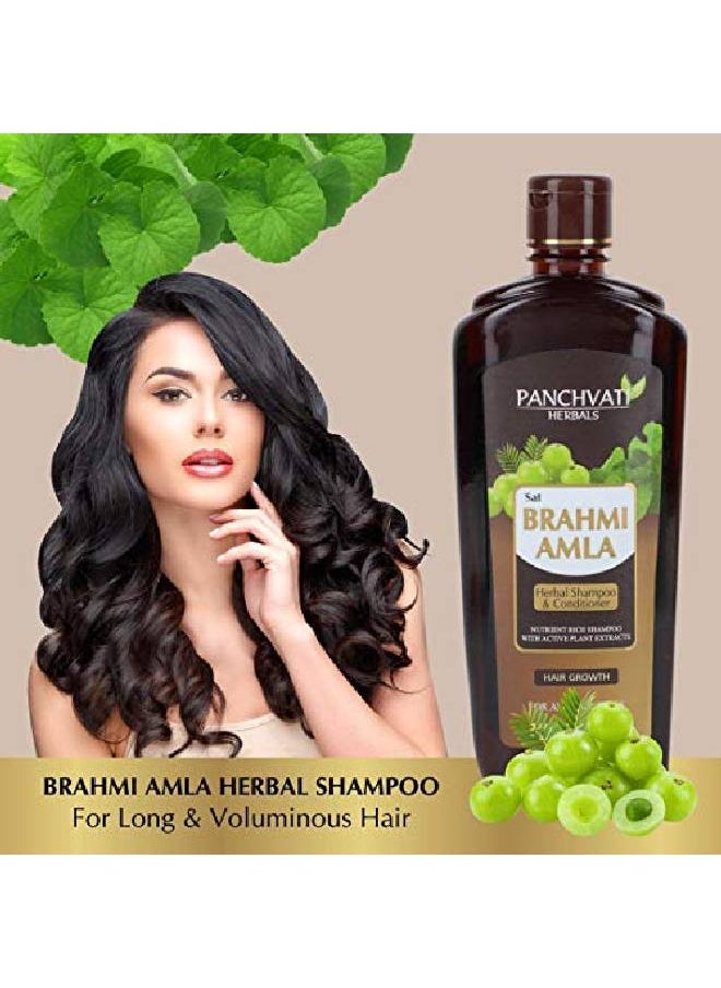 Panchvati Herbals Brahmi Amla Shampoo Promotes faster hair growth Reduces hair fall Avoids premature greying pack of 2 (Each 450 ml)  - Image 5