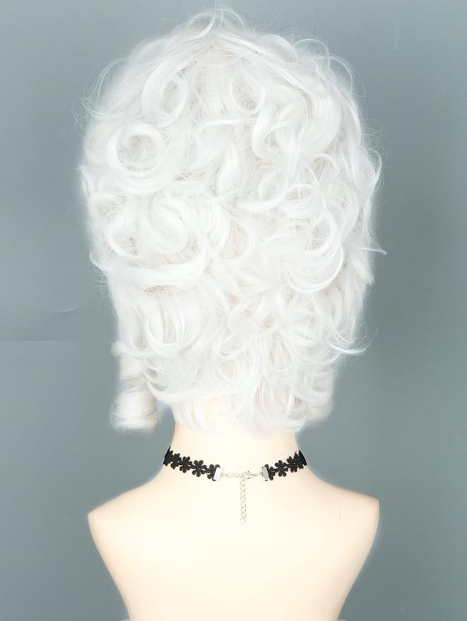 LeMarnia18th Century Queen Wig Beige Honeycomb Curly Retro Heat Resistant Halloween Costume Wig