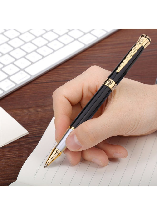 Pimio Signature Pen، قلم حبر جاف هدية للمكتب التجاري، قلم توقيع للبالغين، قلم لتدريب الخط للطلاب، هدية عيد ميلاد للرجال والنساء، 0.5 مم، 903 أسود لامع - Image 2