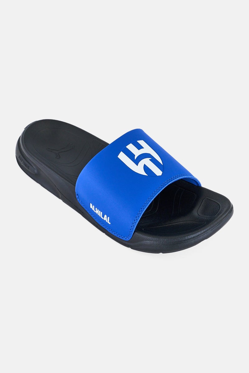 PUMA Men Softride Team Cat Al Hilal Slip On Slides, Blue - Image 1