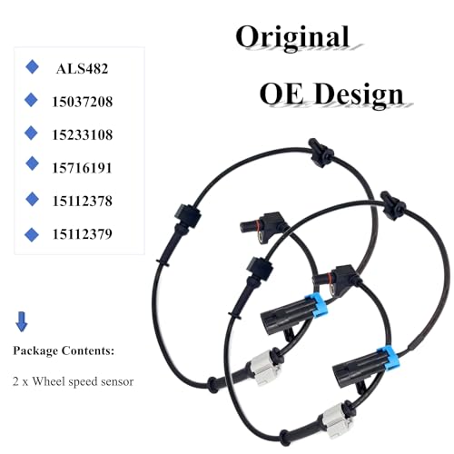 PANNUOSCS ABS Sensor Front Left Right Compatible for Chevy Silverado/Express/Suburban/Tahoe & GMC Sierra/Savana/Yukon XL & Cadillac Escalade 4.3L 4.8L 5.3L 5.7L 6.0L ABS Wheel Speed Sensor Replace#19181873 - Image 3