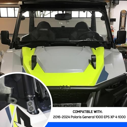 UNIGT Factory-style Non-destructive Side View Mirror Compatible with 2016-2024 Polaris General 1000 EPS XP 4 1000 Rear Sideview Mirrors to Pro-Fit Cage Factory Mount - Image 3