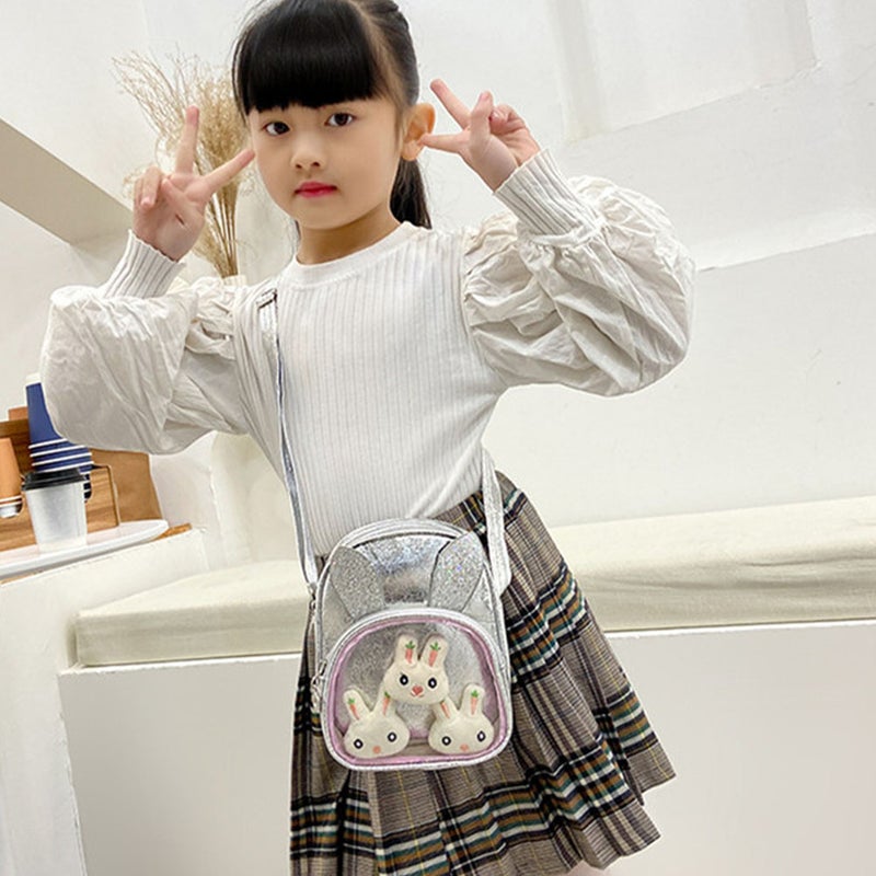 Children Chic Single-shoulder Bag Cartoon Bunny Model Sling Bag Storage Bag - Image 3