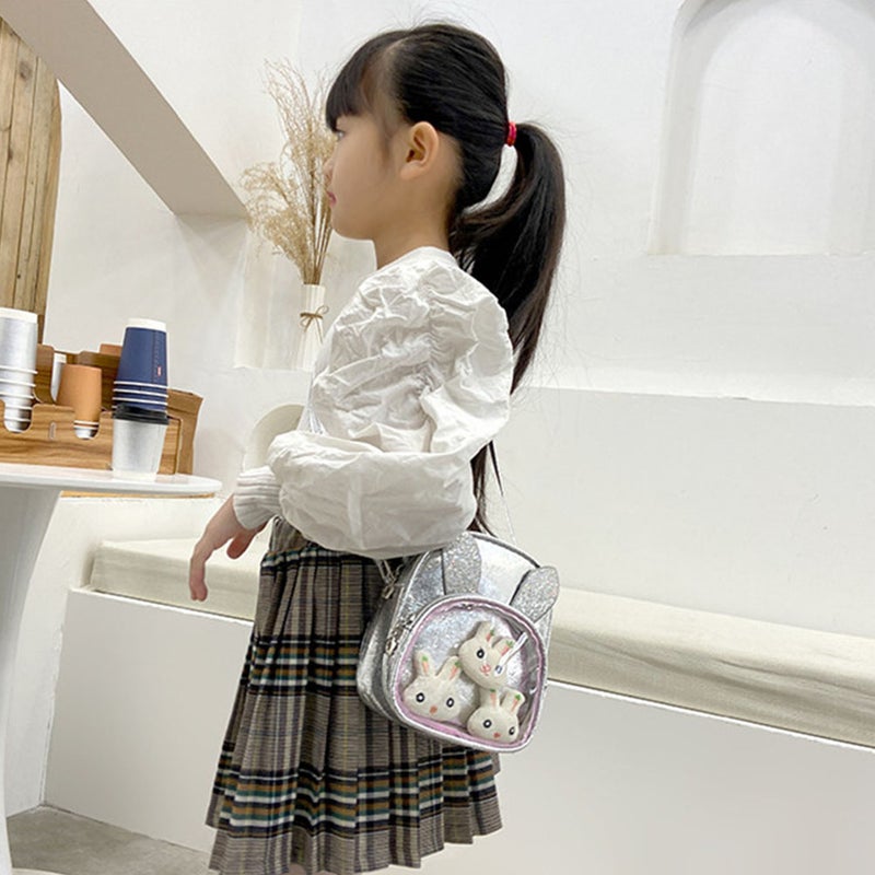 Children Chic Single-shoulder Bag Cartoon Bunny Model Sling Bag Storage Bag - Image 5