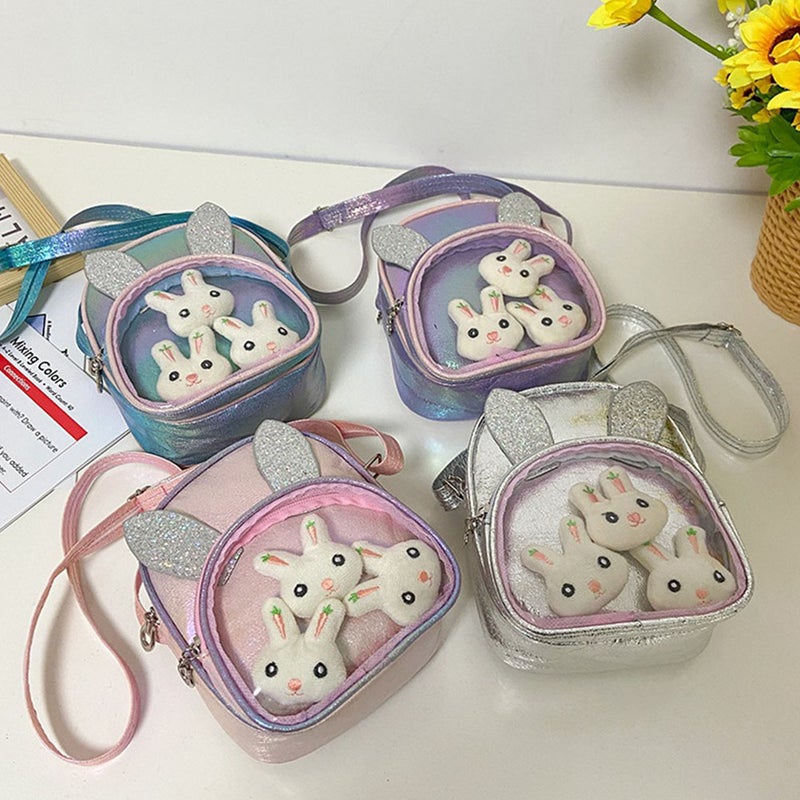 Children Chic Single-shoulder Bag Cartoon Bunny Model Sling Bag Storage Bag - Image 4