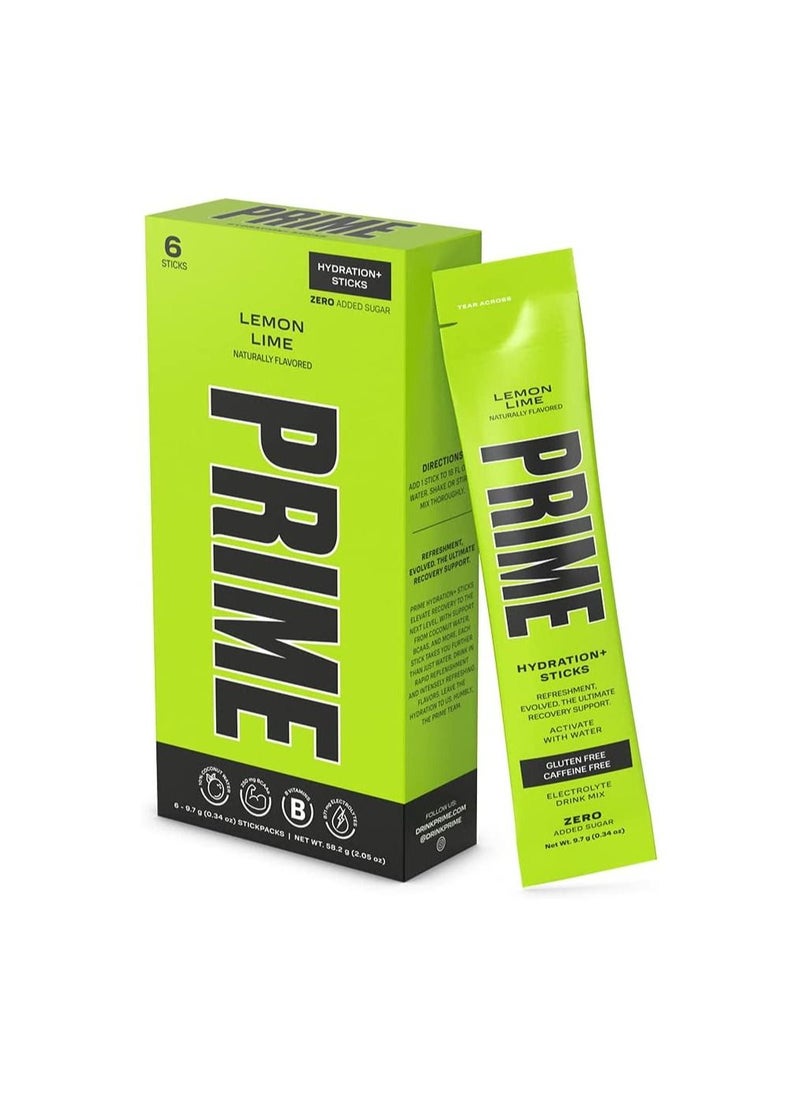 Prime - Prime Hydration Drink Stick Pack, 6 Count (Lemon Lime) - Image 1