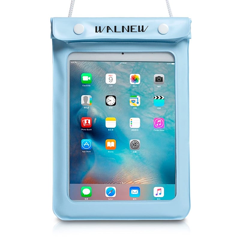 WALNEW Universal Waterproof eReader Protective Case Cover for Kindle Colorsoft Signature Edition/7'/6.8'/6' Kindle 2024/Oasis/Kindle Fire 7,iPad Mini,Kobo Clara/Nia and More,Lightblue - Image 1