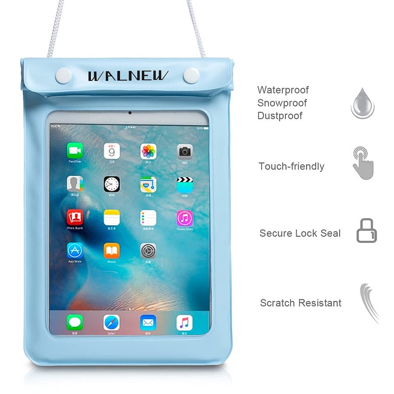 WALNEW Universal Waterproof eReader Protective Case Cover for Kindle Colorsoft Signature Edition/7'/6.8'/6' Kindle 2024/Oasis/Kindle Fire 7,iPad Mini,Kobo Clara/Nia and More,Lightblue - Image 4