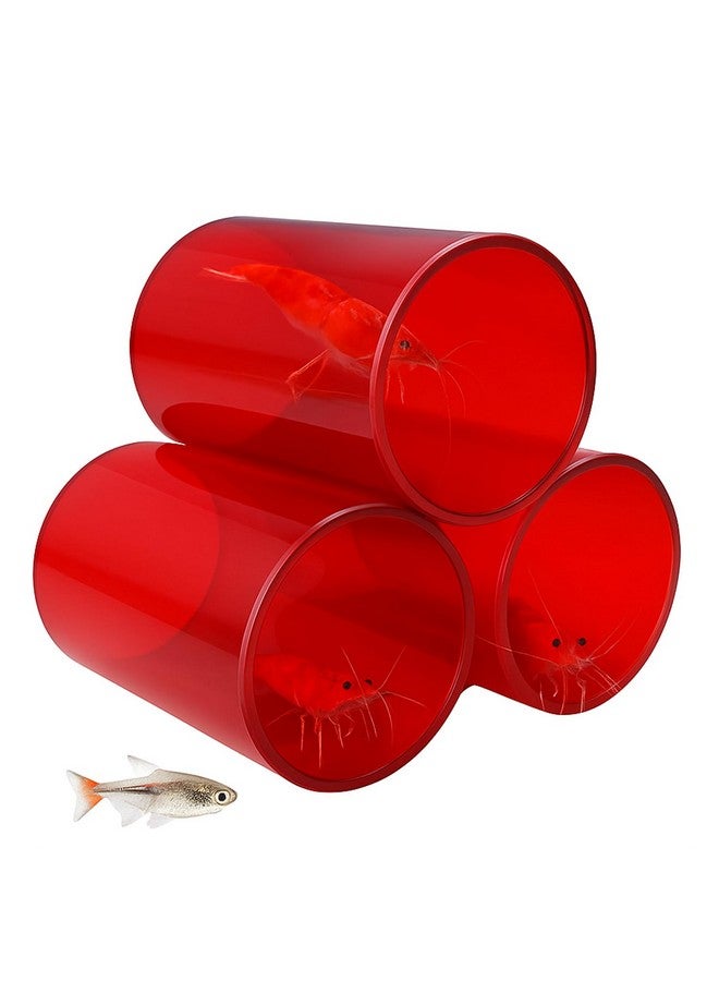 Venusaqua Venus Aqua Shrimp Cave Shelter Tube for Fish Tank (Large, Dia 8cm) | Acrylic Breeding Pipe for Shrimps & Small Fish | Aquarium Decor Hiding Spot | 3pcs Set | Color May Vary - Image 1
