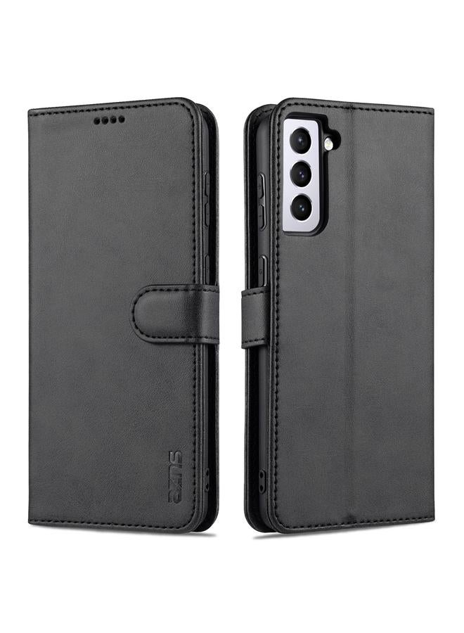 The Bros Case For Samsung Galaxy S21 5G Skin Feel Calf Texture Horizontal Flip Leather Case with Card Slots & Holder & Wallet