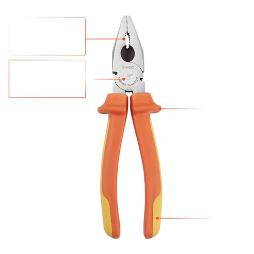 Groz PROFESSIONAL GRADE 6" Inch Combination Plier |12 Months Warranty | 1000v Insulation Plier | Heavy Duty Plier 6 Inch for Professional, Home Use, DIY | CPL/CV/6 - Image 2