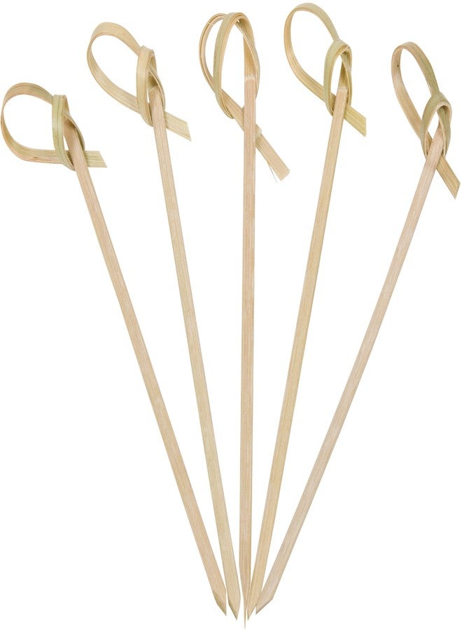 KingSeal 200 Count | KingSeal Bamboo Wood Flower Knot Picks, Skewers, 3.5 Inches, Perfect for Cocktails and Appetizers - 2 Packs of 100 Count - Image 1