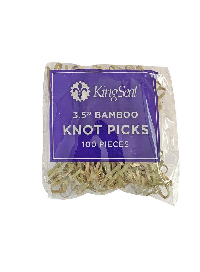 KingSeal 200 Count | KingSeal Bamboo Wood Flower Knot Picks, Skewers, 3.5 Inches, Perfect for Cocktails and Appetizers - 2 Packs of 100 Count - Image 3