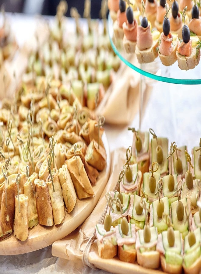 KingSeal 200 Count | KingSeal Bamboo Wood Flower Knot Picks, Skewers, 3.5 Inches, Perfect for Cocktails and Appetizers - 2 Packs of 100 Count - Image 5