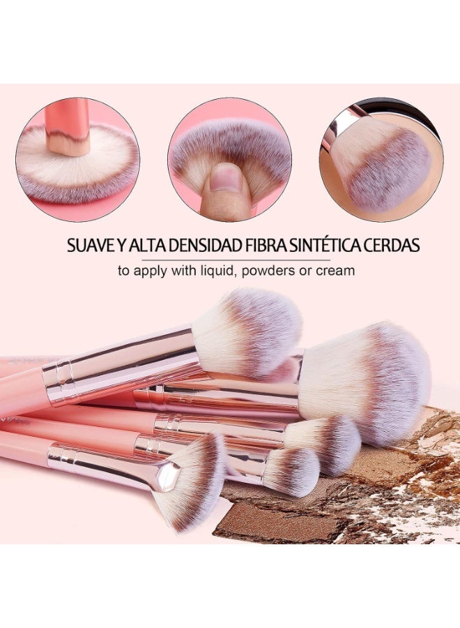 Arabest Makeup Brush Set, 42Pcs Makeup Tool Set Premium Synthetic Foundation Powder Concealers Eye Shadows Blush Makeup Brushes Kit with Makeup Sponge, Powder Puffs for Beginner & Professional - Image 4