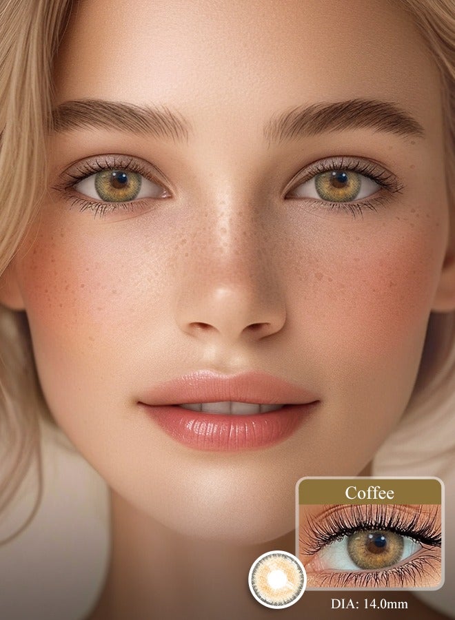 سيدة جديدة عدسات لاصقة ملونة بنية من فريش ليدي للاستخدام السنوي - Image 1