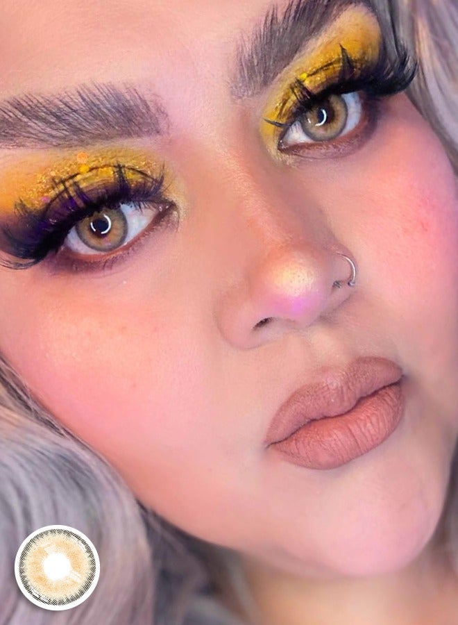 سيدة جديدة عدسات لاصقة ملونة بنية من فريش ليدي للاستخدام السنوي - Image 4