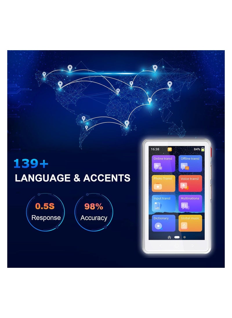 SYOSI - Language Translator Device, No WiFi Needed, Two-Way AI Voice, 139+ Language Online Translation, Translator for All Languages, Newest 4" HD Offline/Photo Translation for Travel/Business/Study - Image 1