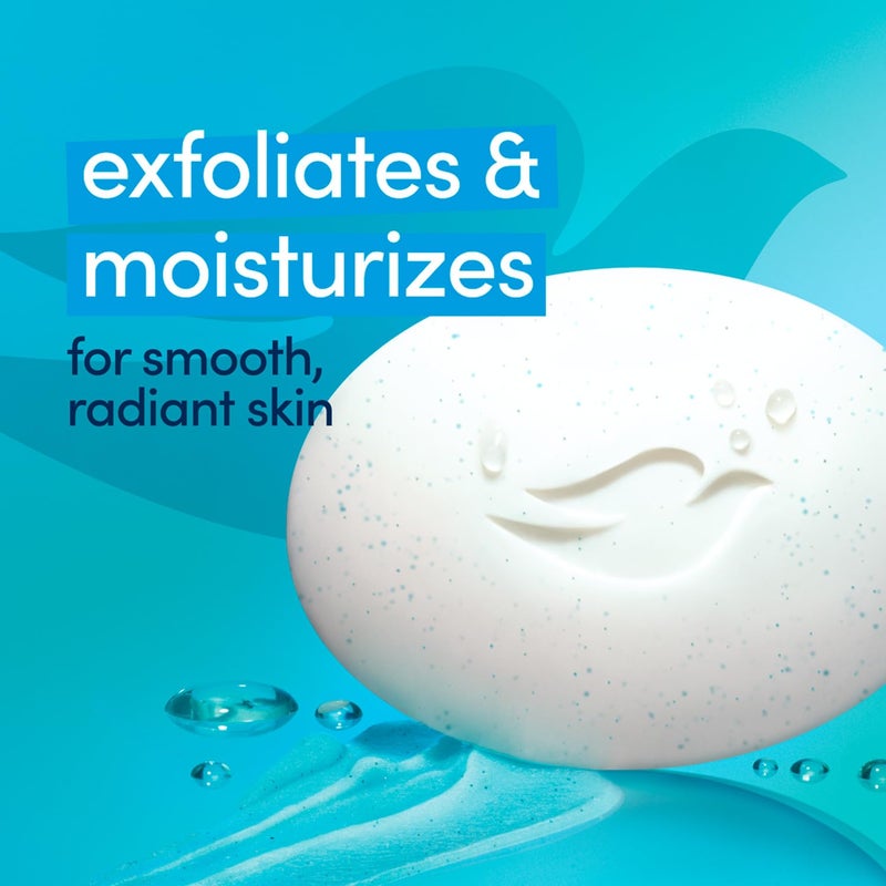 Dove Soap, Gentle Exfoliating Beauty Bar 3-Pack â€“ 3-in-1 Moisturizing Face, Body & Hand Soap, 4.75 Oz Ea. - Image 4