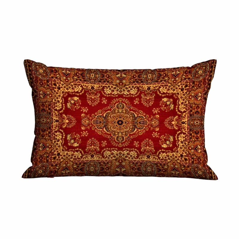 Mugod Rectangle Pillow Cover Red Oriental Persian Carpet PatternPillow Case for Bed Couch Sofa Decor 20x30 Inches