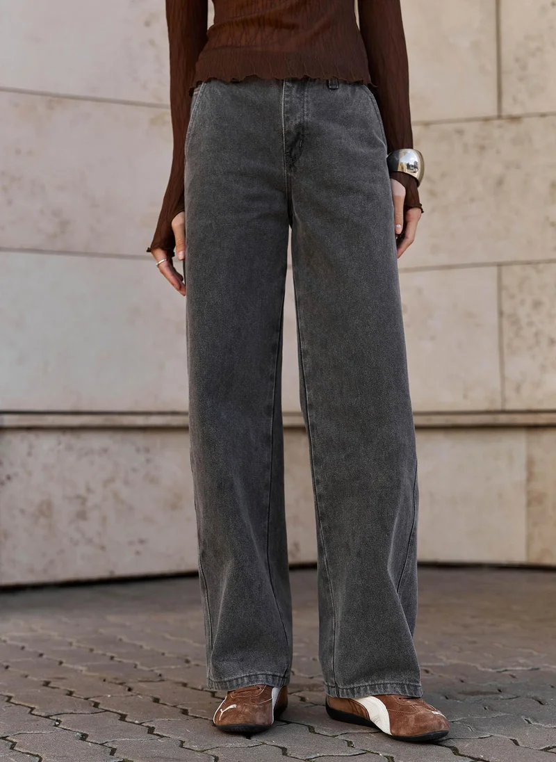 ليتشي جينز فضفاض متوسط ​​الارتفاع