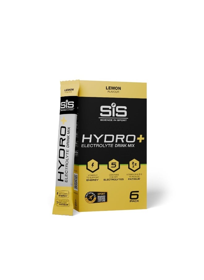 SIS Hydro+ Electrolyte Drink Mix, Lemon Flavour, 6 Pack  - Image 1