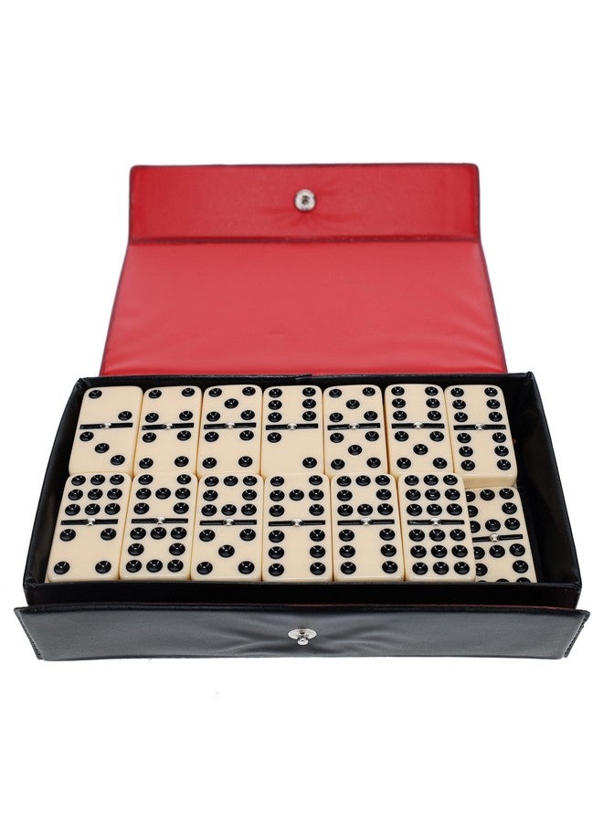 WE Games Double Nine Dominoes With Spinners - Premium Ivory Tiles, Ideal Size, Classic Family And Adult Board Game - Image 1