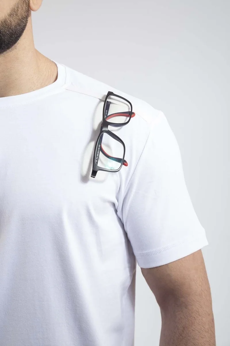 فاف وير Zero Collar, Short Sleeve, Underarm Mesh, Glasses Strap T-shirt (Basetı-03)