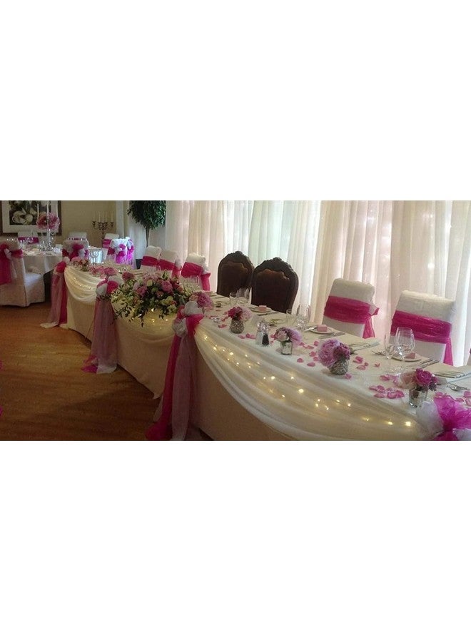 VRB Dec قماش شبكة متعدد الأغراض من VRB DecTM للتزيين، تعبئة التروسو، قاعة الحفلات، باقة، تعبئة الهدايا، غرفة البوجا (10 متر، أبيض)، تجريدي - Image 4